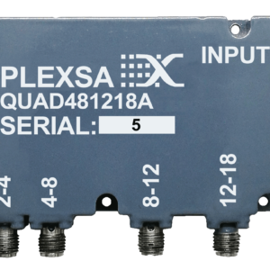 Broadband RF Quadruplexer Product Contiguous Channels 2 to 4 to 8 to 12 to 18 GHz plexsa