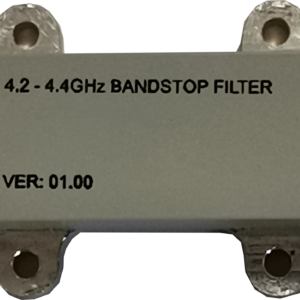broadband rf bandstop filter product stopband 4.2 to 4.4 GHz plexsa input DC to 18 GHz